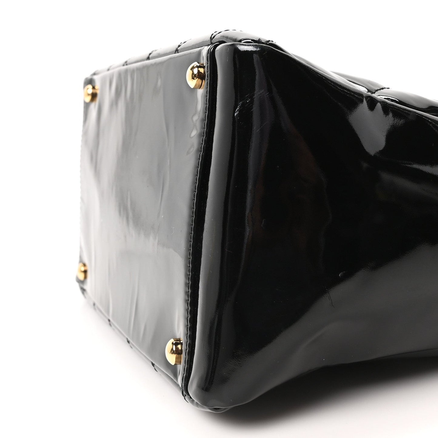 Chanel Patent Quilted Petit Timeless Tote PTT Black