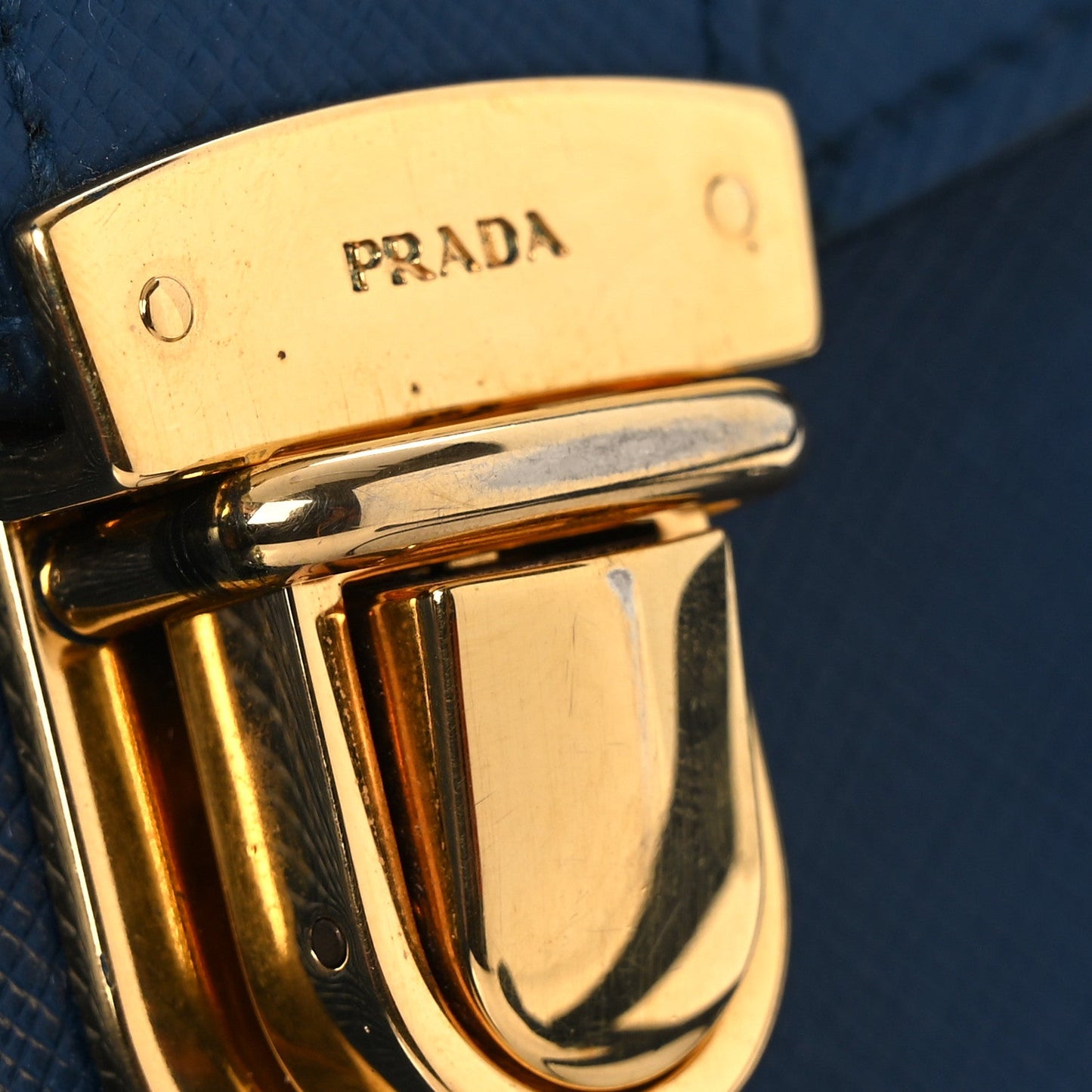 Prada Saffiano Mini Front Pocket Crossbody Bag Bleuette