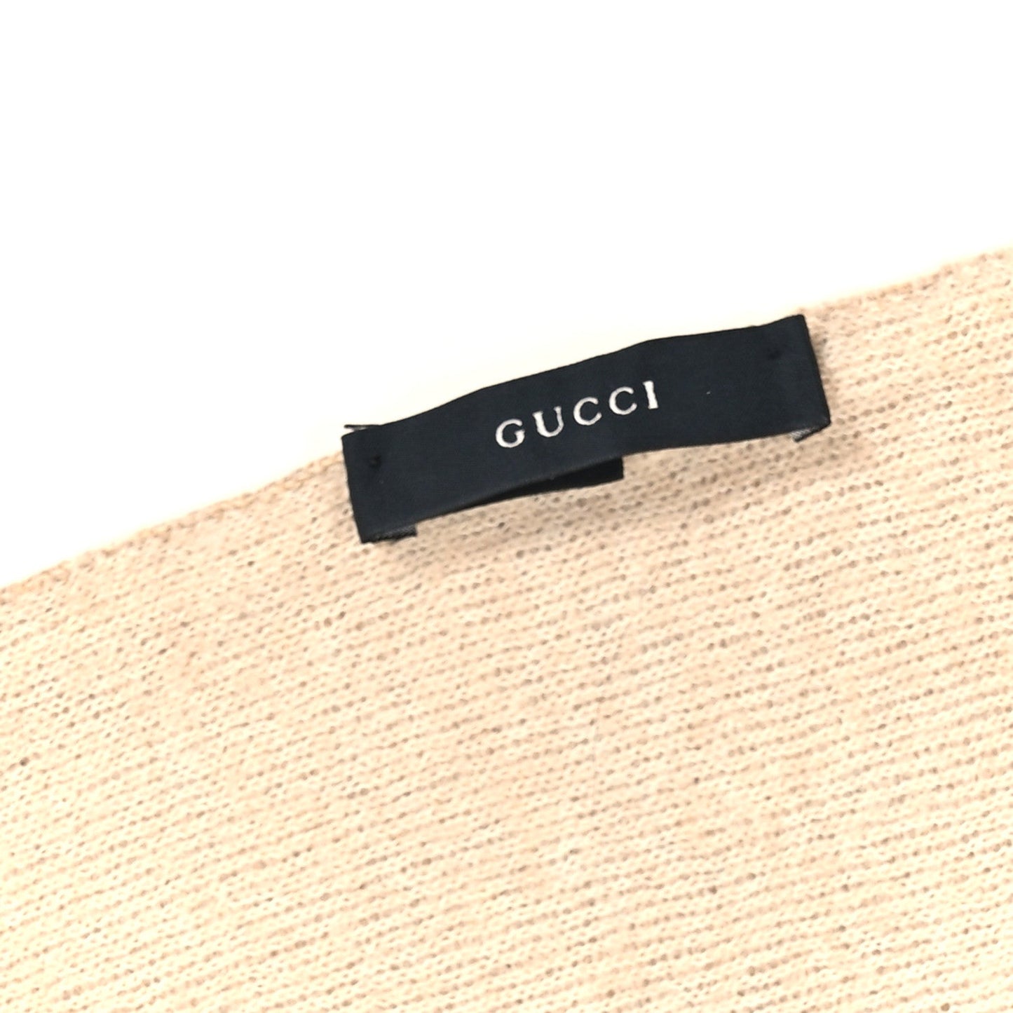 Gucci Wool Interlocking G Scarf Beige
