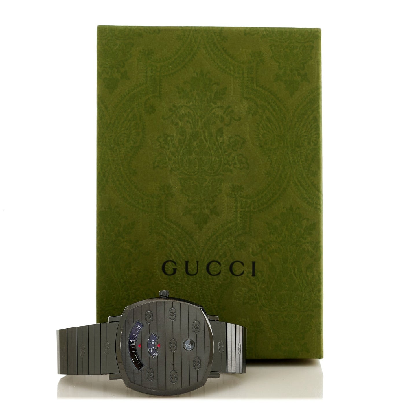 Gucci PVD Stainless Steel 38mm Grip Quartz Watch Black