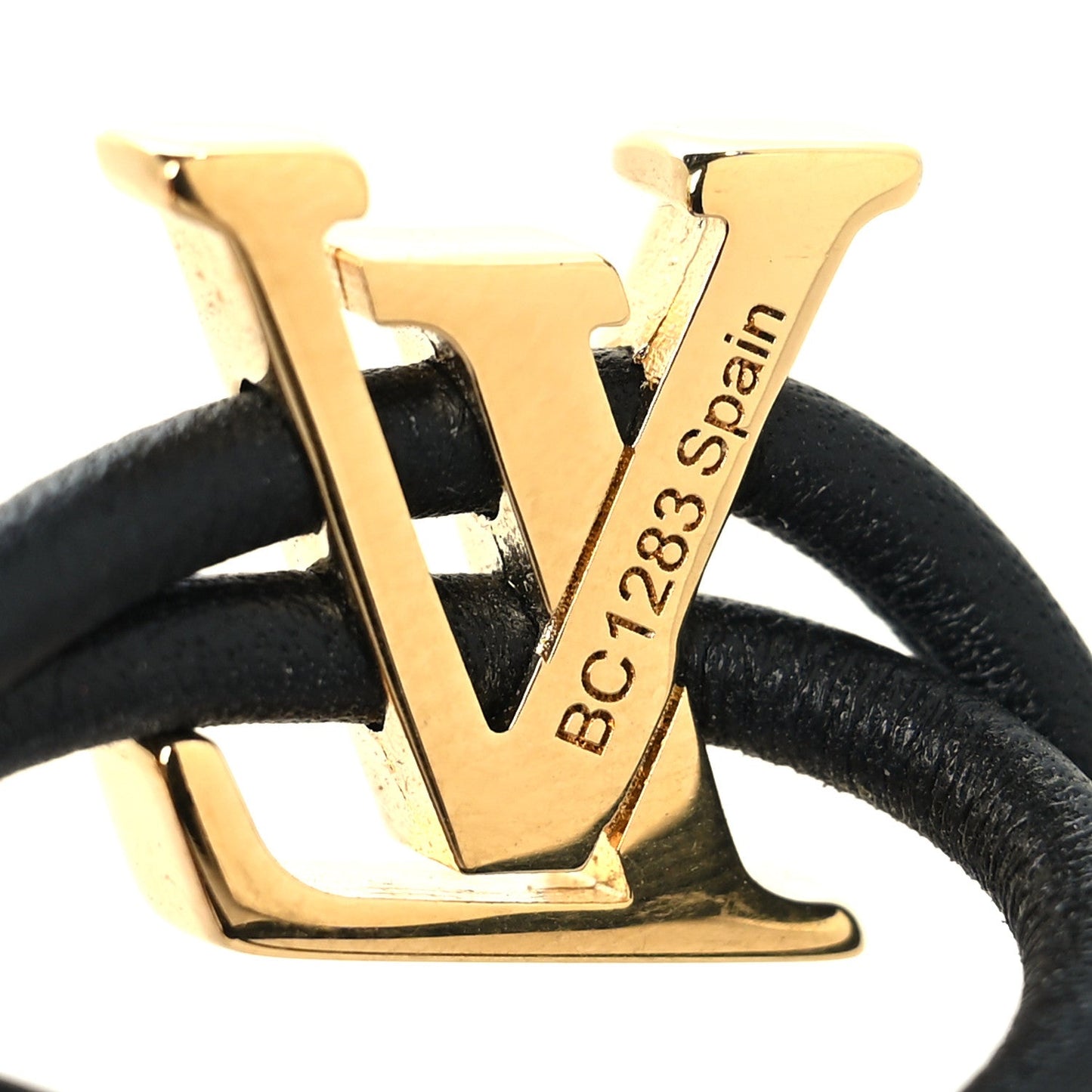 Louis Vuitton Calfskin LV Bloom Bracelet Black