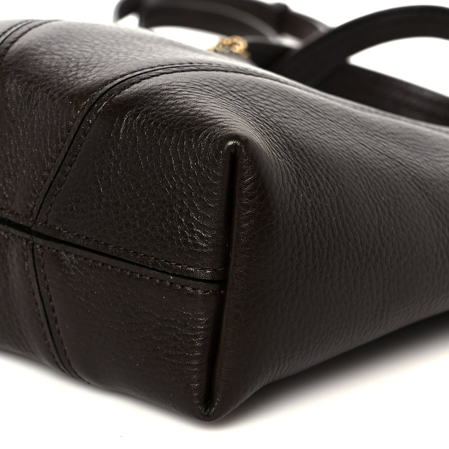 Chloe Grained Calfskin Small Spin Tote Kohl Brown