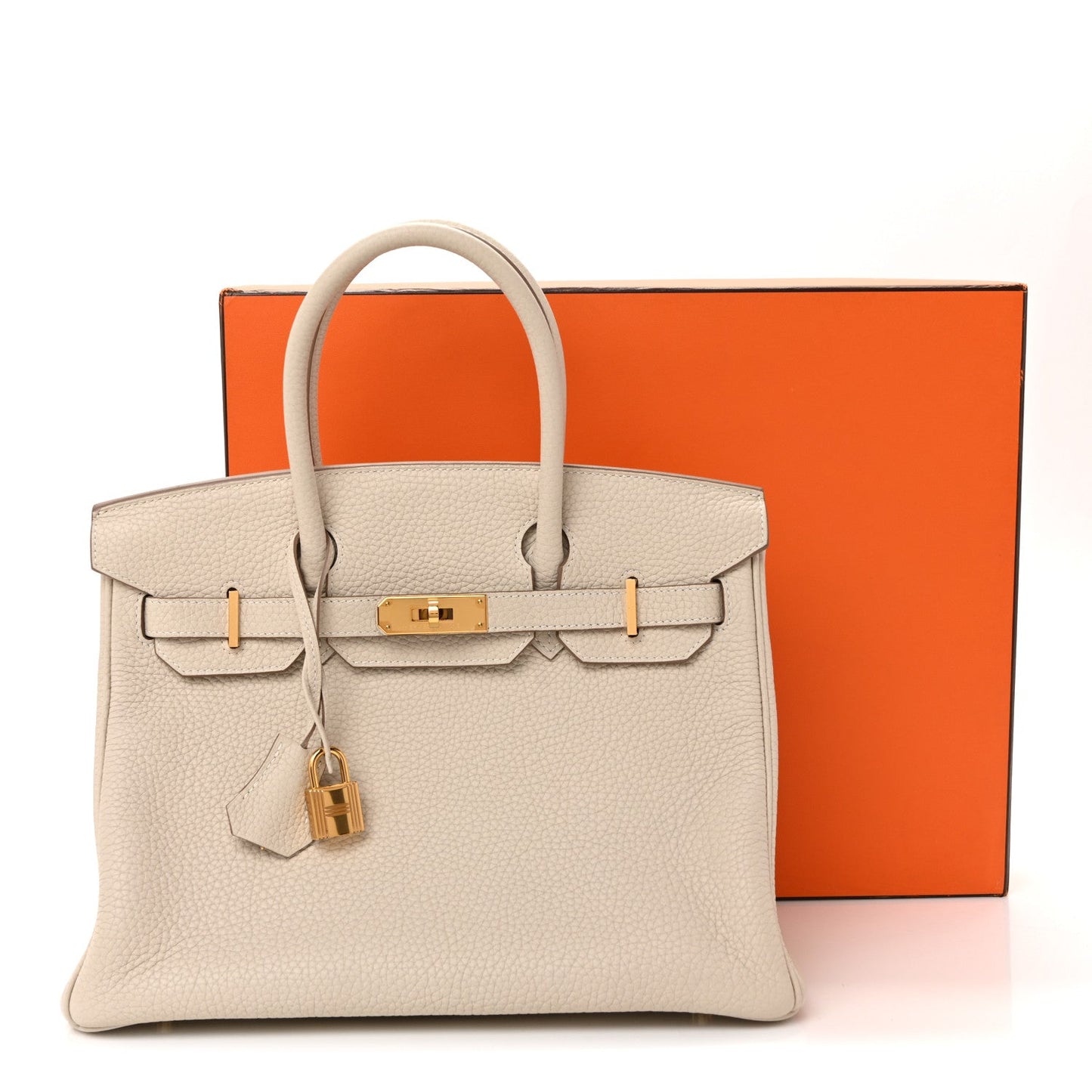Hermes Taurillon Clemence Birkin 30 Craie