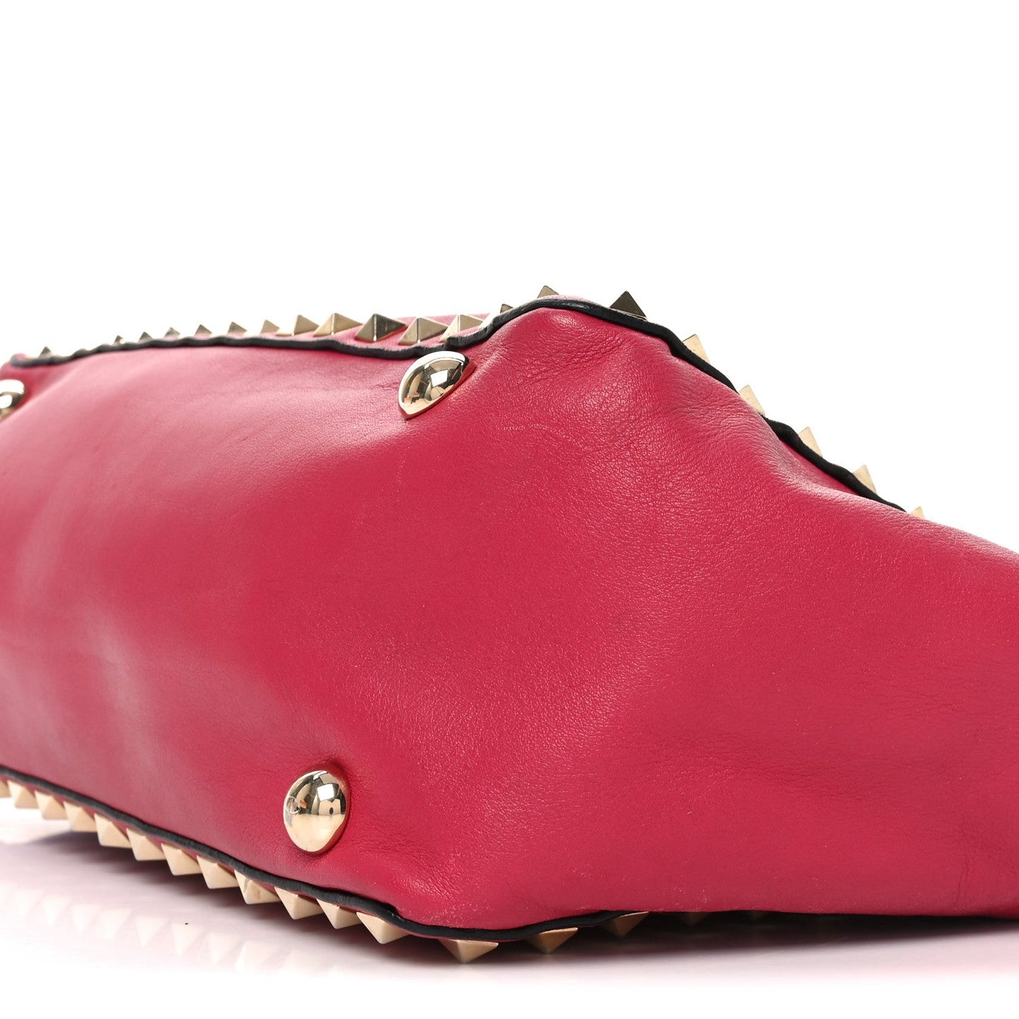 Valentino Garavani Vitello Small Rockstud Tote Cyclamin