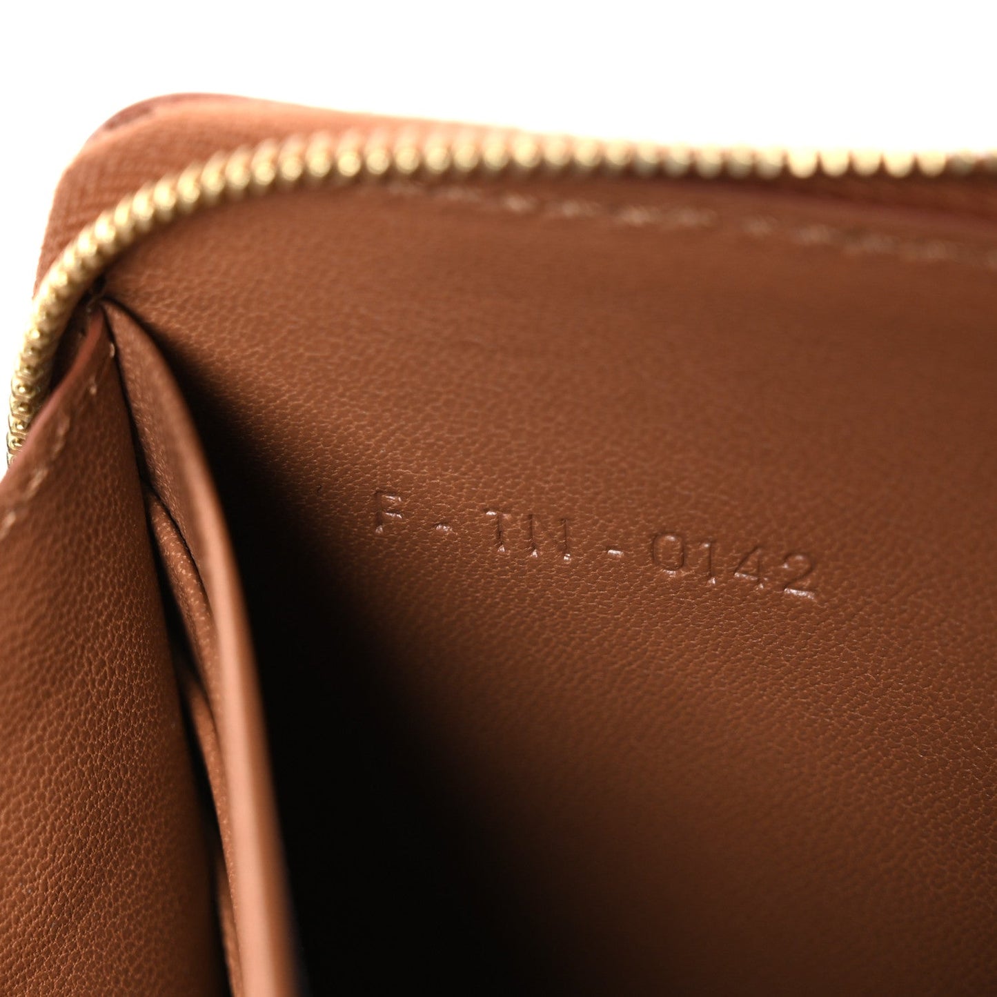 Celine Calfskin Zip Around Multifunction Wallet Tan