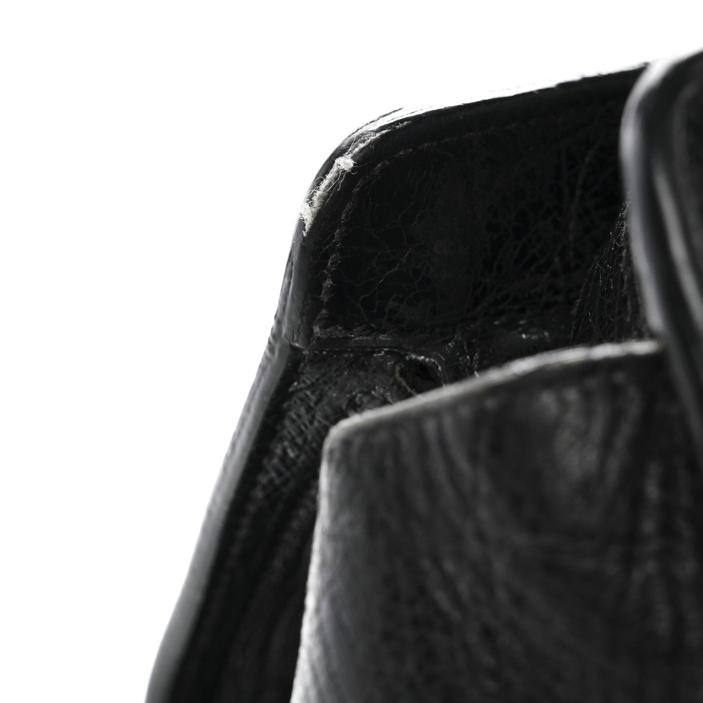 Saint Laurent Calfskin Crocodile Embossed Small Monogram Cabas Black