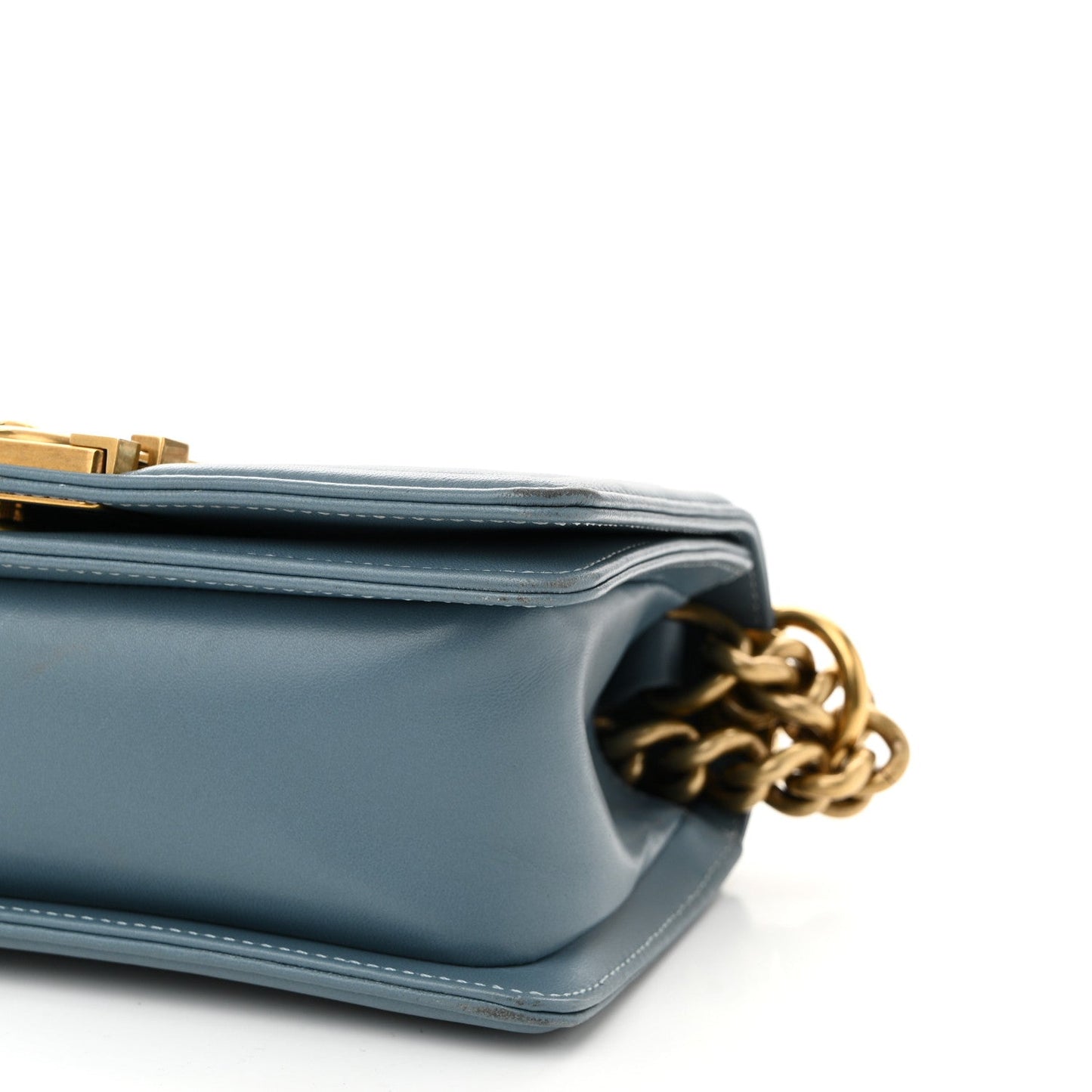 Chanel Lambskin Tile Embroidered Small Brasserie Mosaic Boy Flap Blue Multicolor