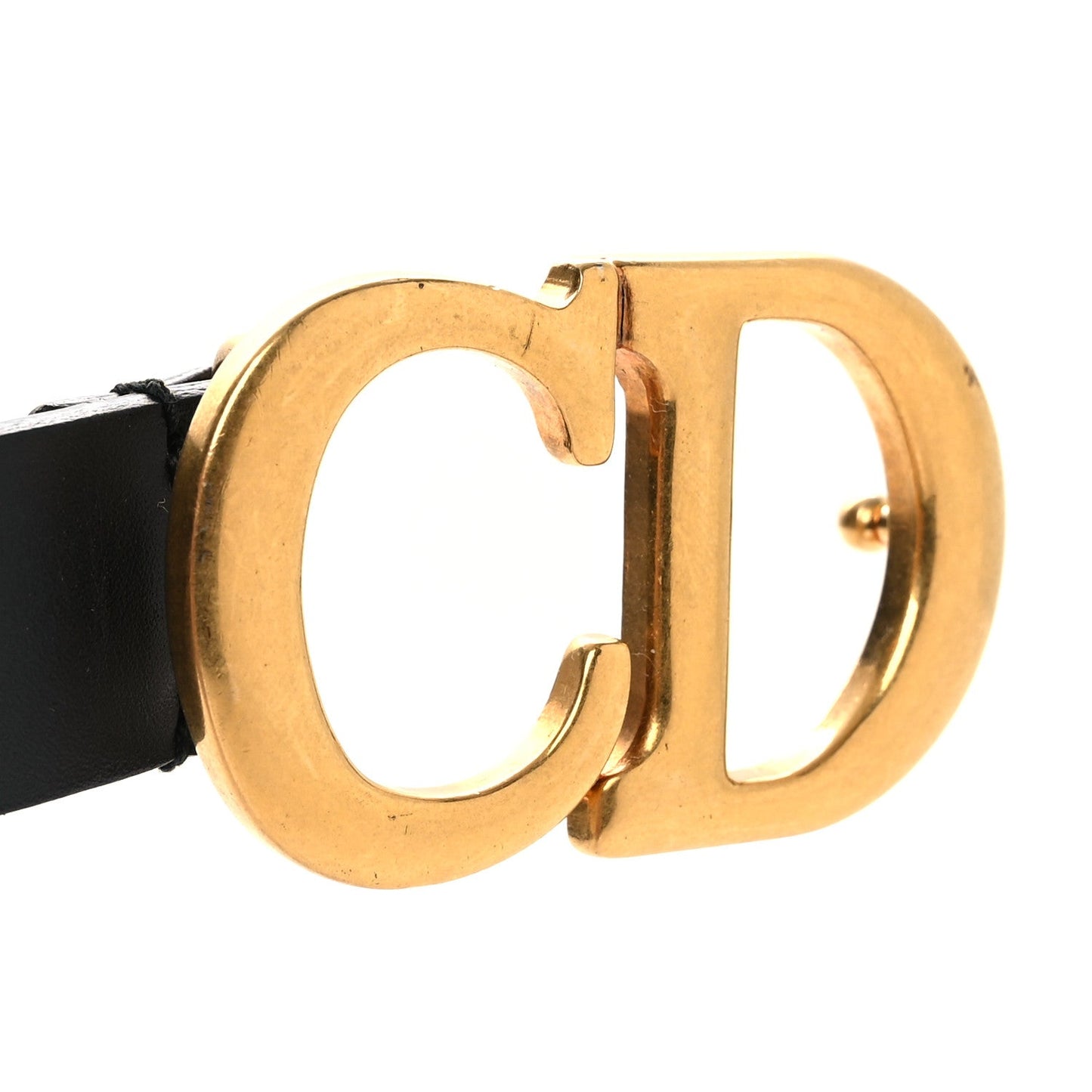 Christian Dior Calfskin Saddle Belt 80 32 Black