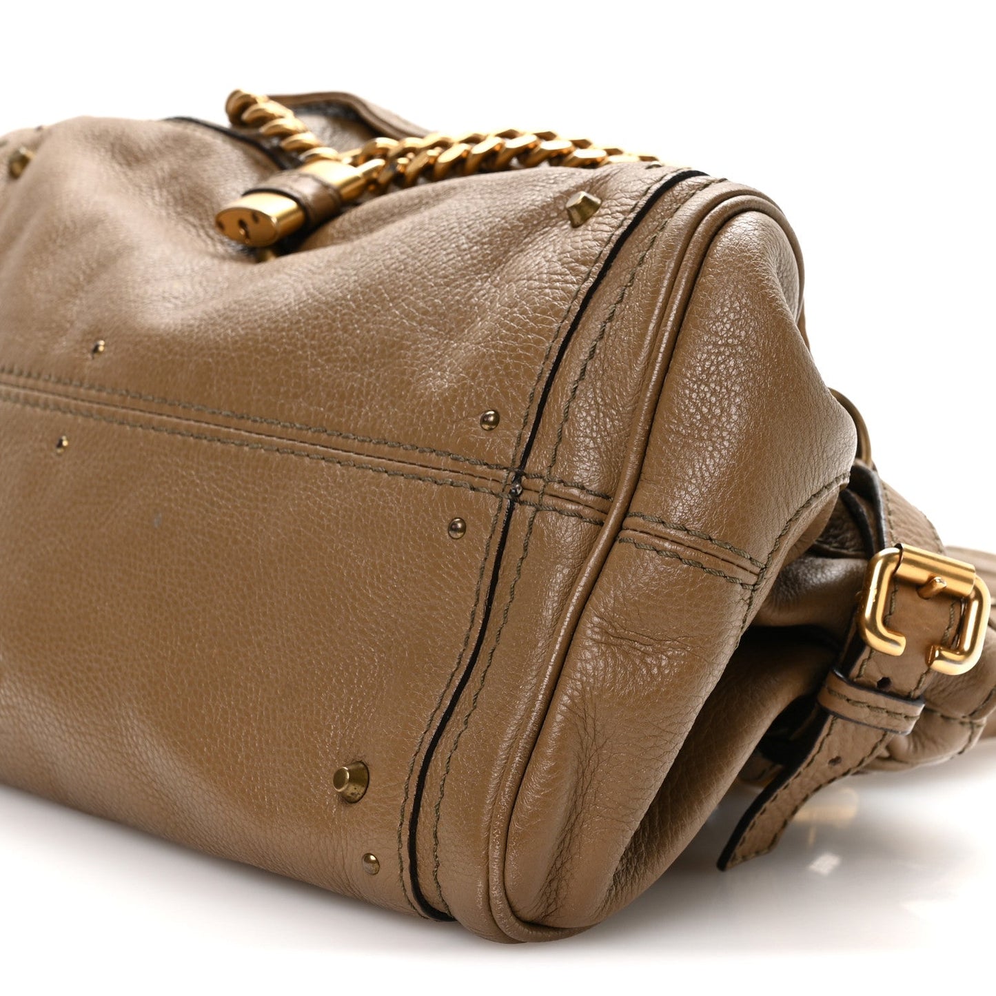 Chloe Calfskin Medium Paddington Capsule Satchel Elephant