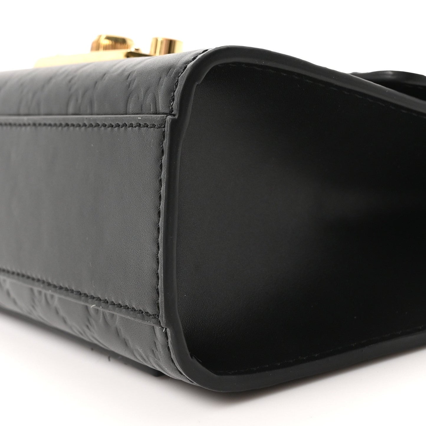 Gucci Guccissima Small Padlock Shoulder Bag Black