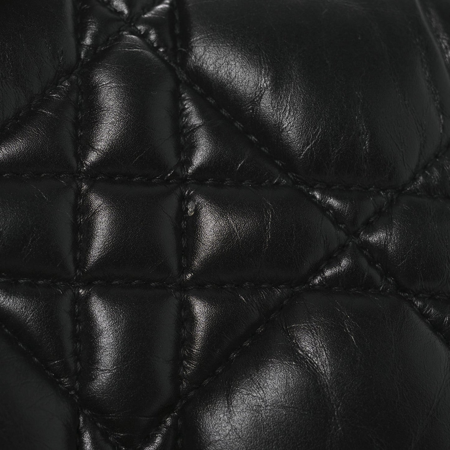 Christian Dior Calfskin Macrocannage Mini Caro Bag Black