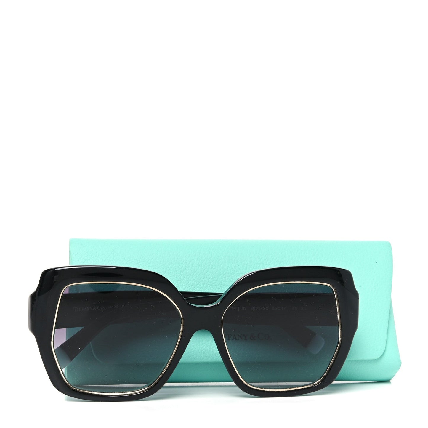 Tiffany Acetate Metal Cat Eye Sunglasses TF4183 Black