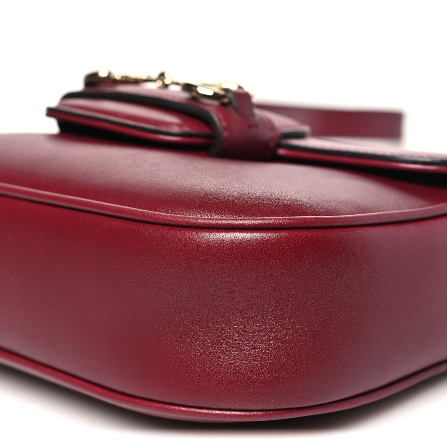 Gucci Soft Calfskin Horsebit 1955 Small Shoulder Bag Rosso Ancora