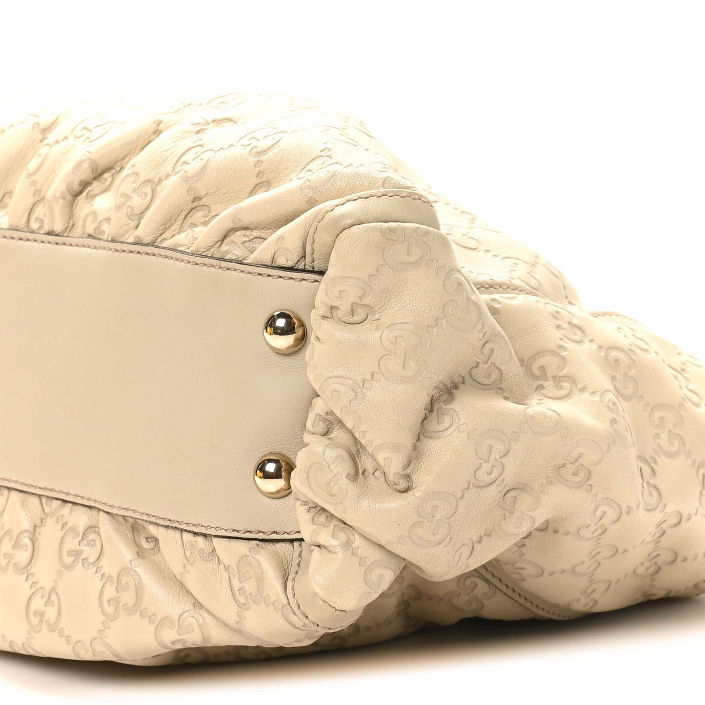 Gucci Guccissima D Gold Tote White