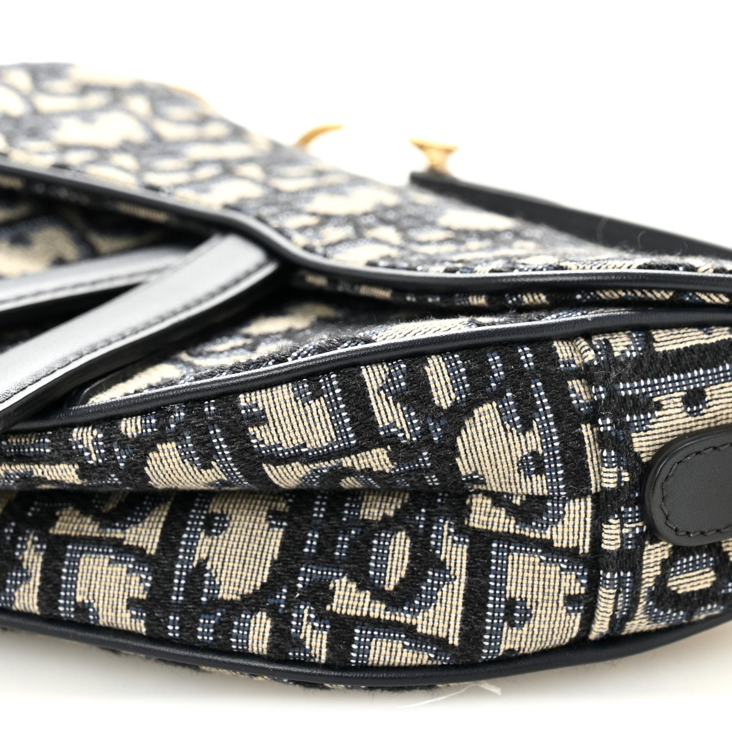 Christian Dior Oblique Mini Saddle Bag Blue
