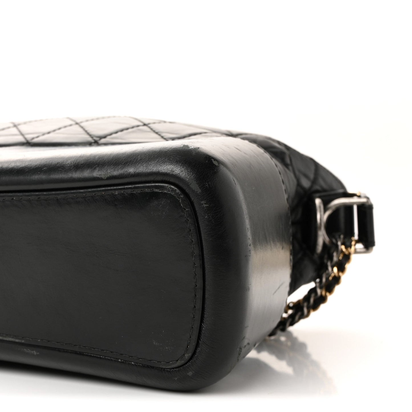 Chanel Aged Calfskin Quilted Medium Gabrielle Hobo Black
