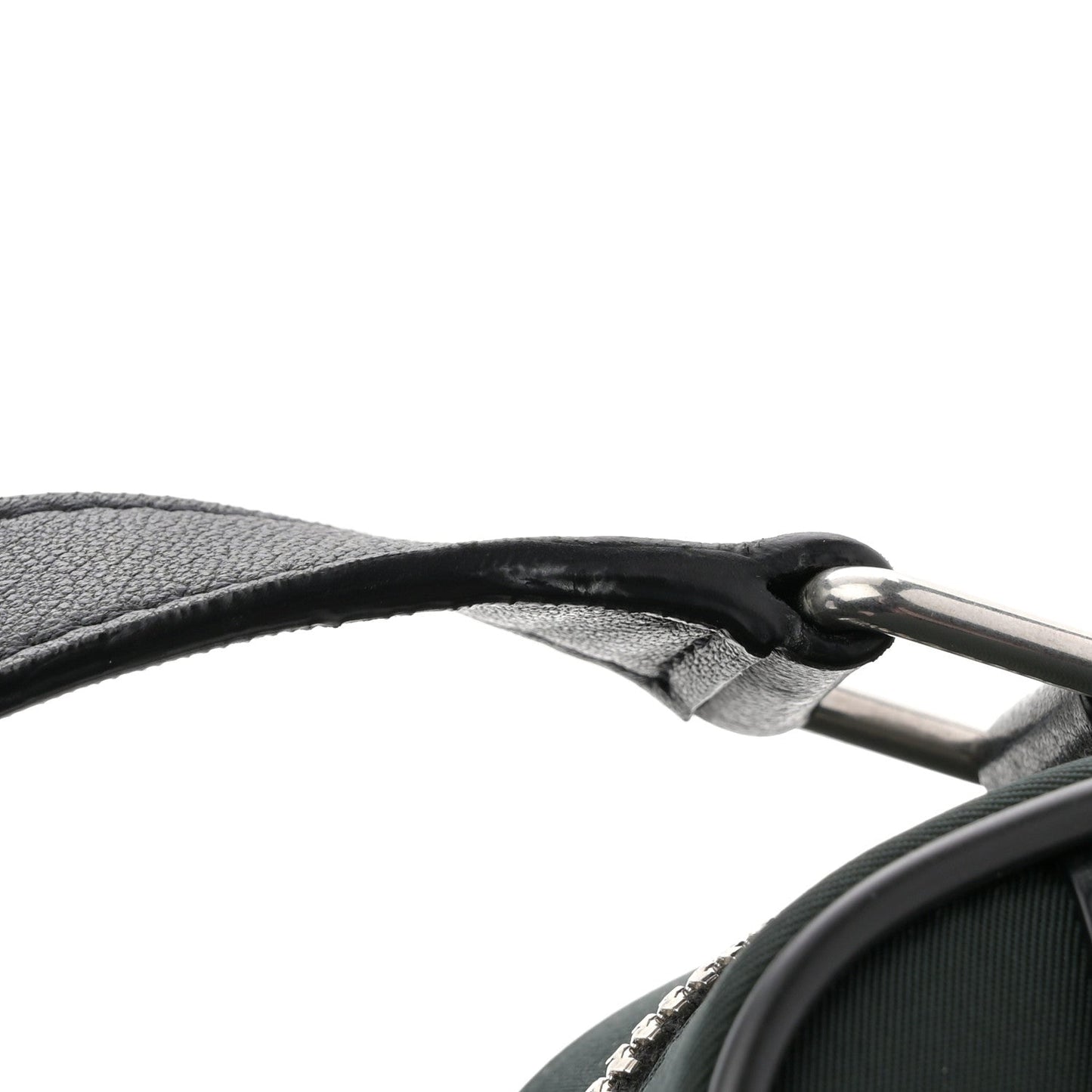 Saint Laurent Lambskin Nylon Small Camp Camera Bag Dark Green