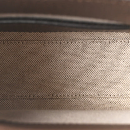 Gucci Monogram Jumbo GG Textured Dollar Calfskin Web Mini Vertical Tote Camel Ebony New Acero