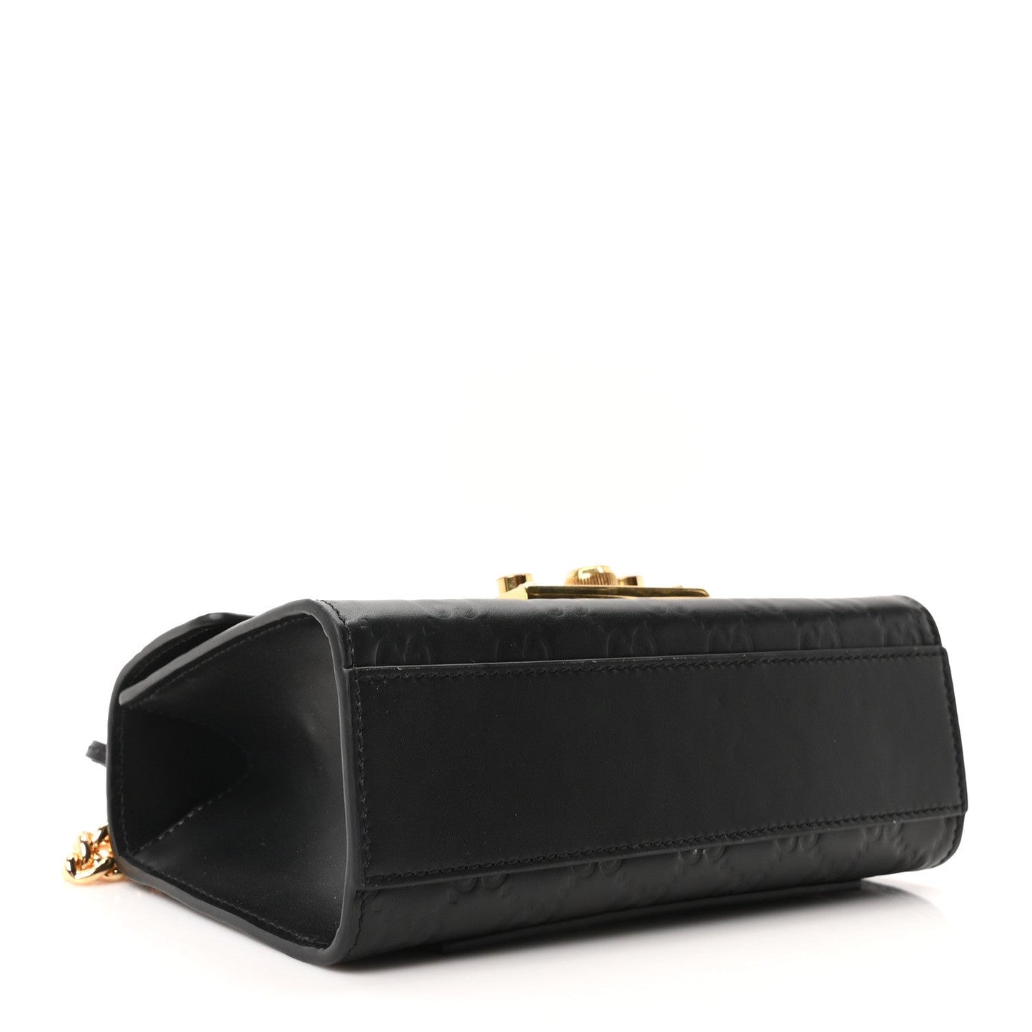 Gucci Guccissima Small Padlock Shoulder Bag Black