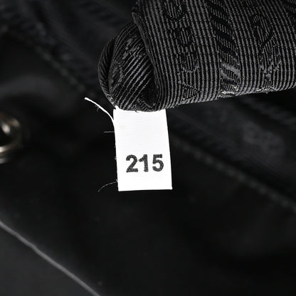 Prada Nylon Vela Saffiano Small Cinch Backpack Black