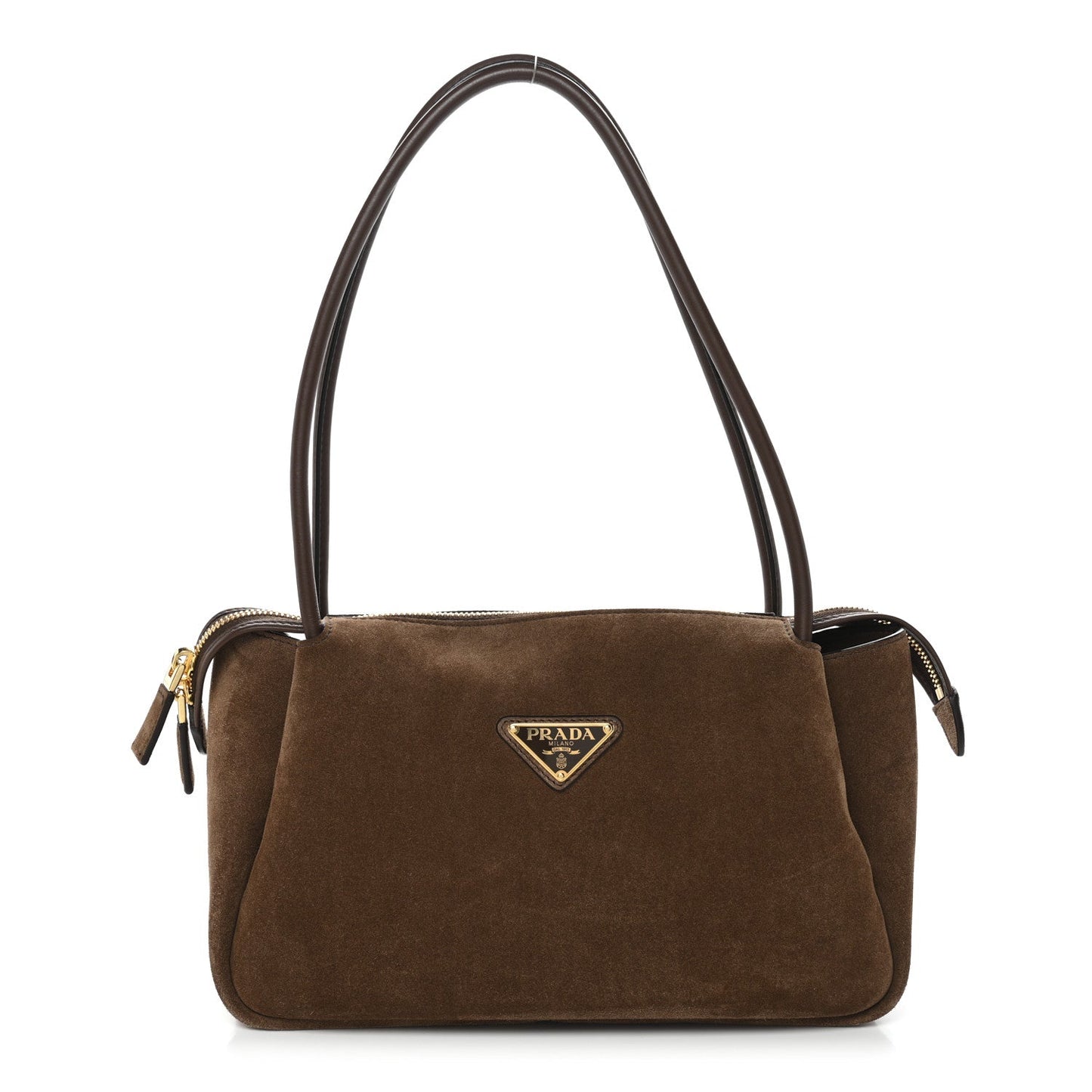 Prada Camoscio Medium Darling Shoulder Bag Cocoa Brown