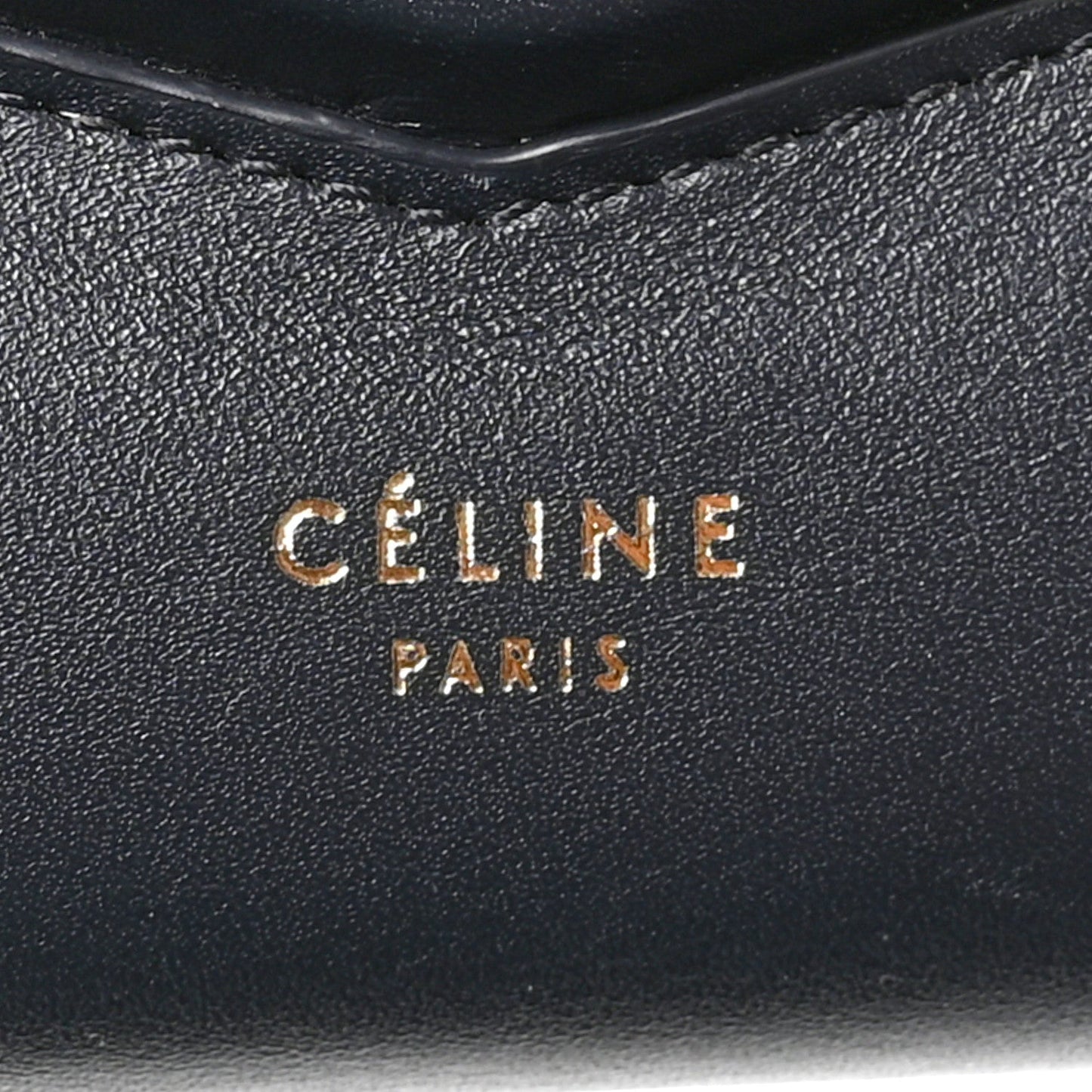Celine Smooth Calfskin Trotteur Clutch Navy Blue Red