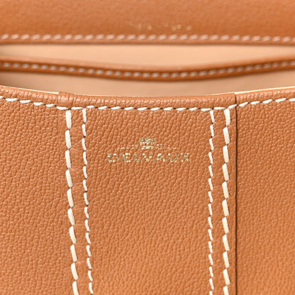 Delvaux Grained Rodeo Calfskin Surpique Mini Brillant Satchel Vegetal Ivory