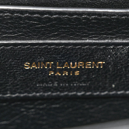 Saint Laurent Smooth Calfskin Small Solferino Satchel Black