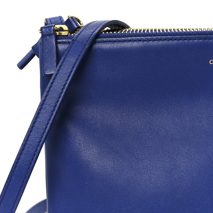 Celine Lambskin Small Trio Crossbody Bag Indigo