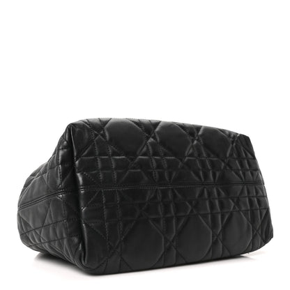 Christian Dior Calfskin Macrocannage Medium Toujours Black