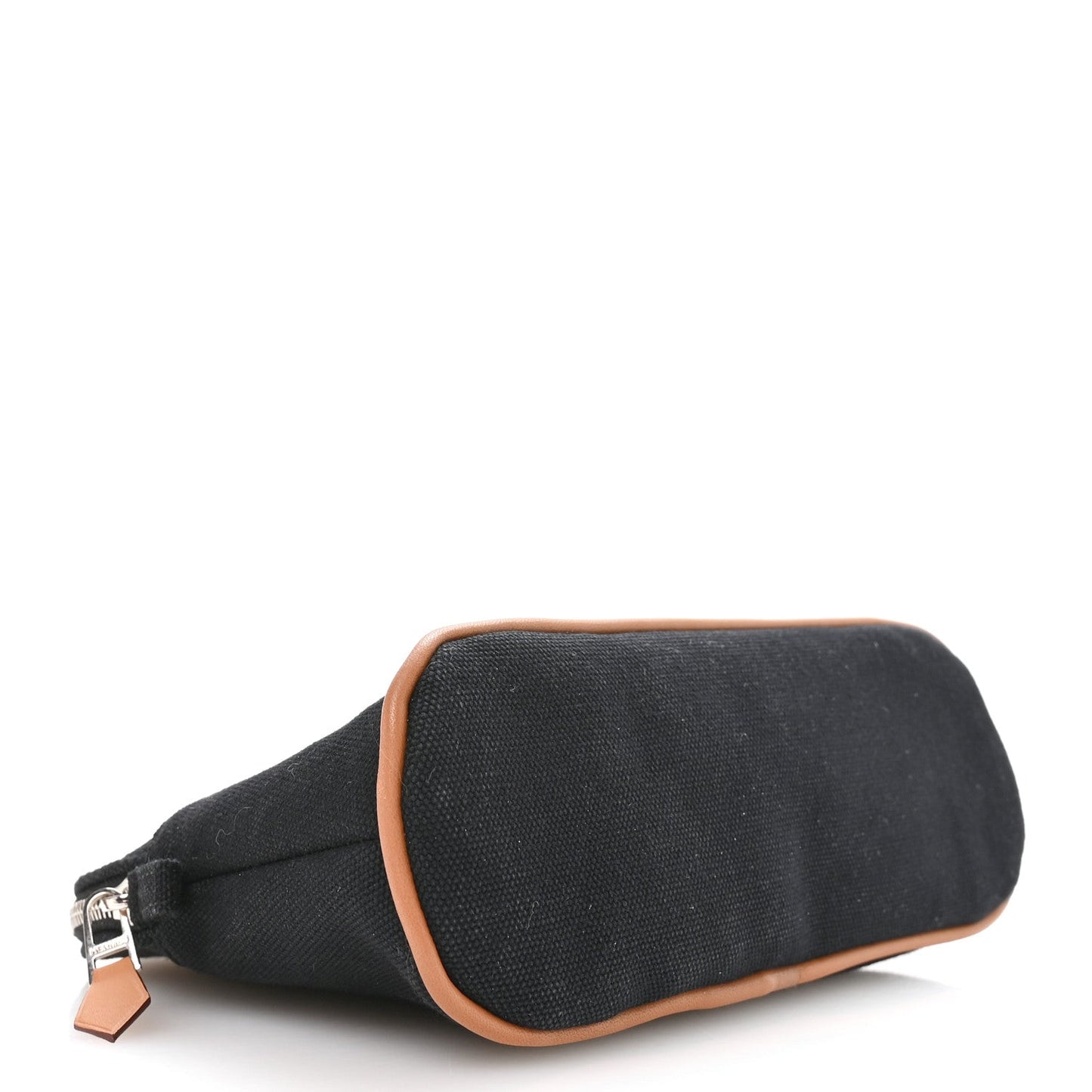 Hermes Cotton Canvas Mini Bolide Travel Cosmetic Pouch Black