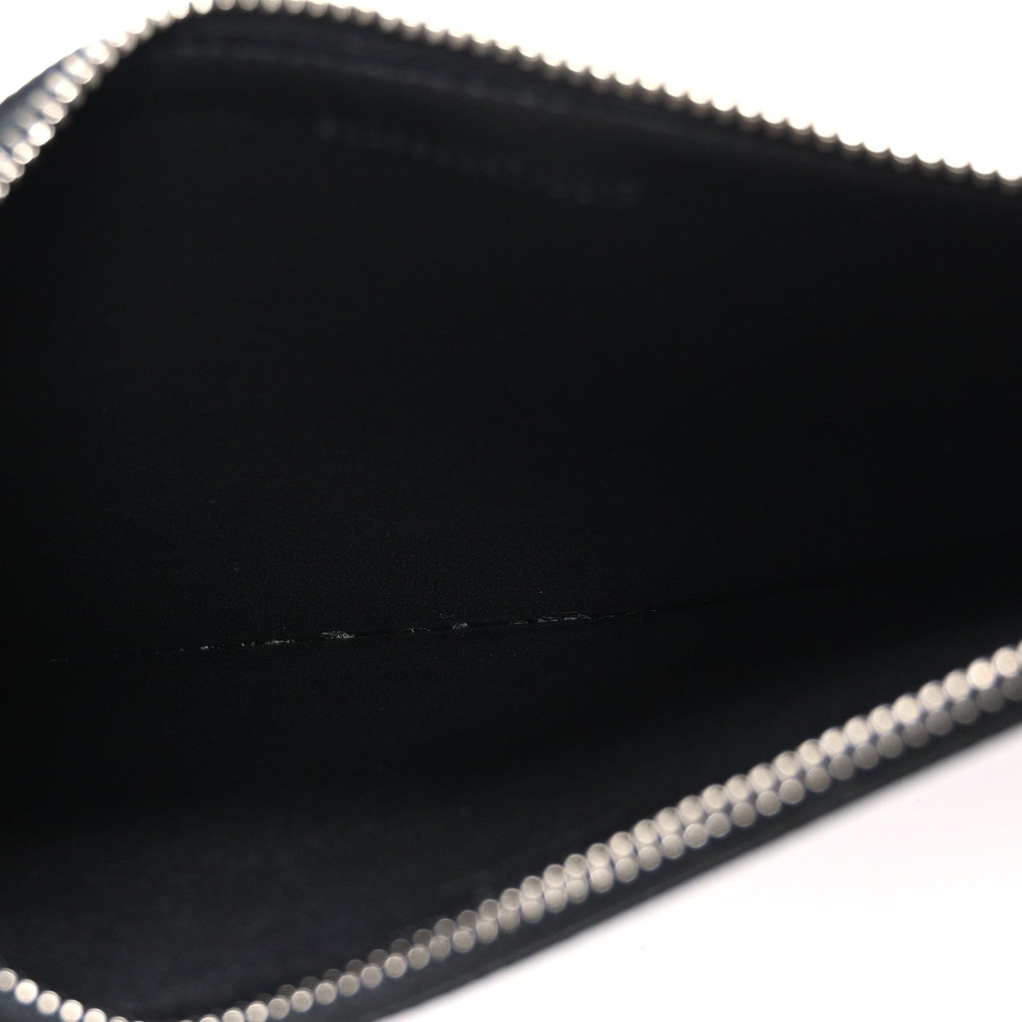 Saint Laurent Grained Calfskin Zip Pouch Tech Card Holder Black