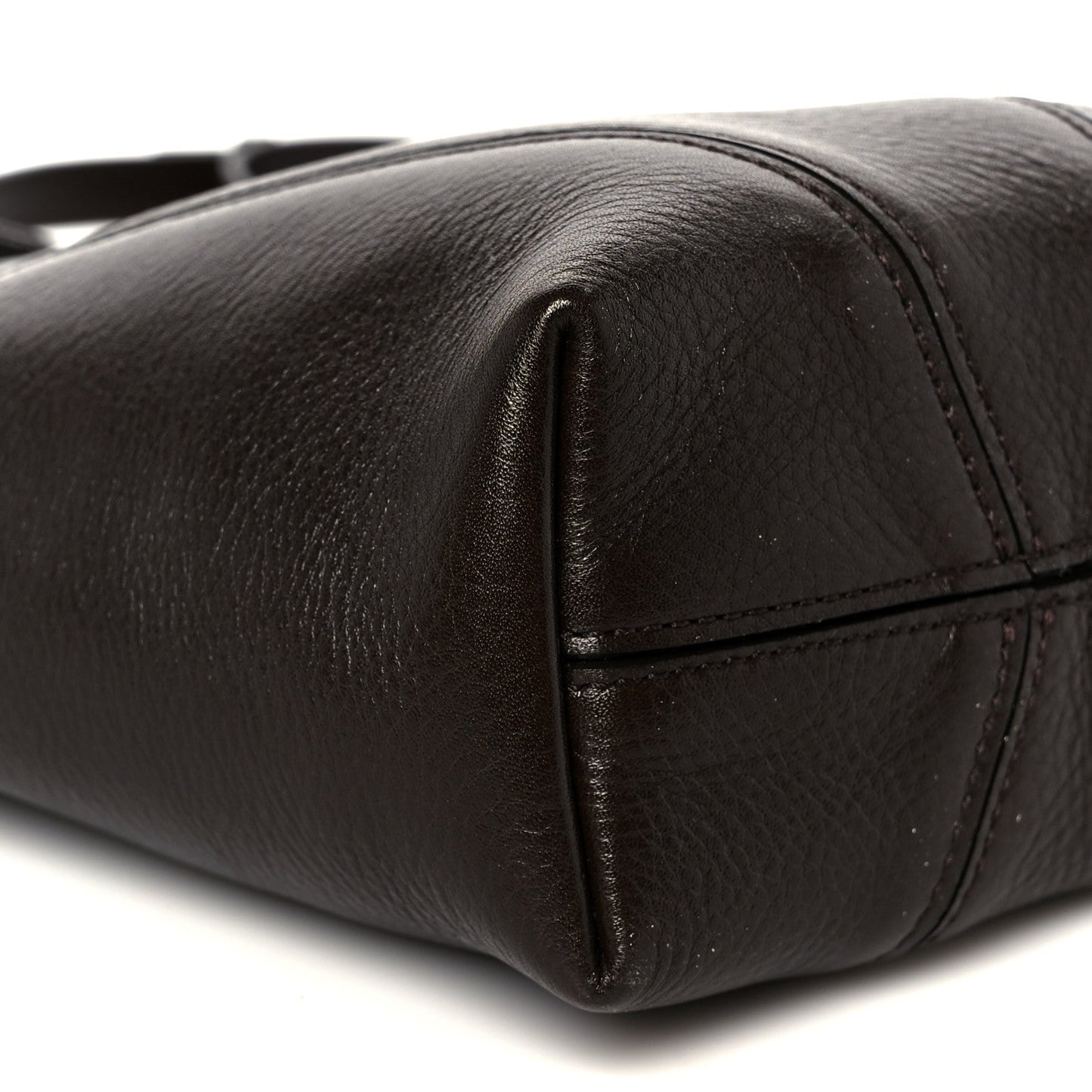 Chloe Grained Calfskin Small Spin Tote Kohl Brown