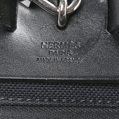Hermes Military Toile Vache Hunter Herbag Zip PM 31 Black