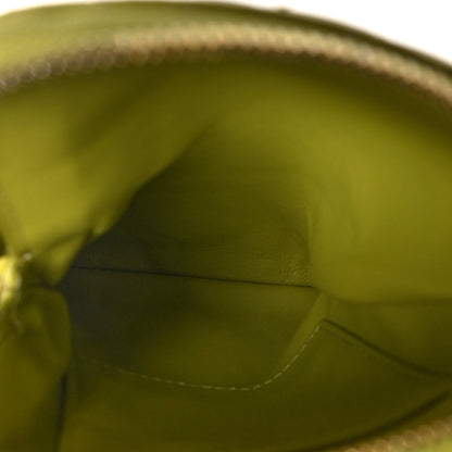 Christian Dior Supple Calfskin Cannage Caro Multifunctional Pouch Lime