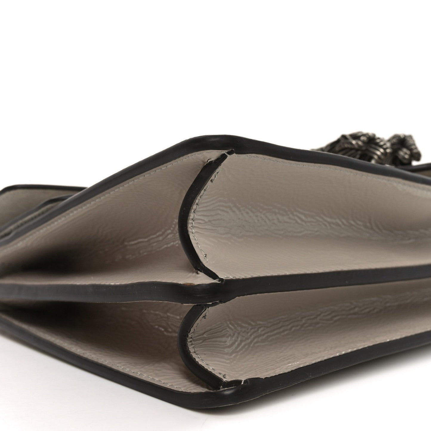 Gucci Crinkled Patent Small Dionysus Shoulder Bag Sphinx