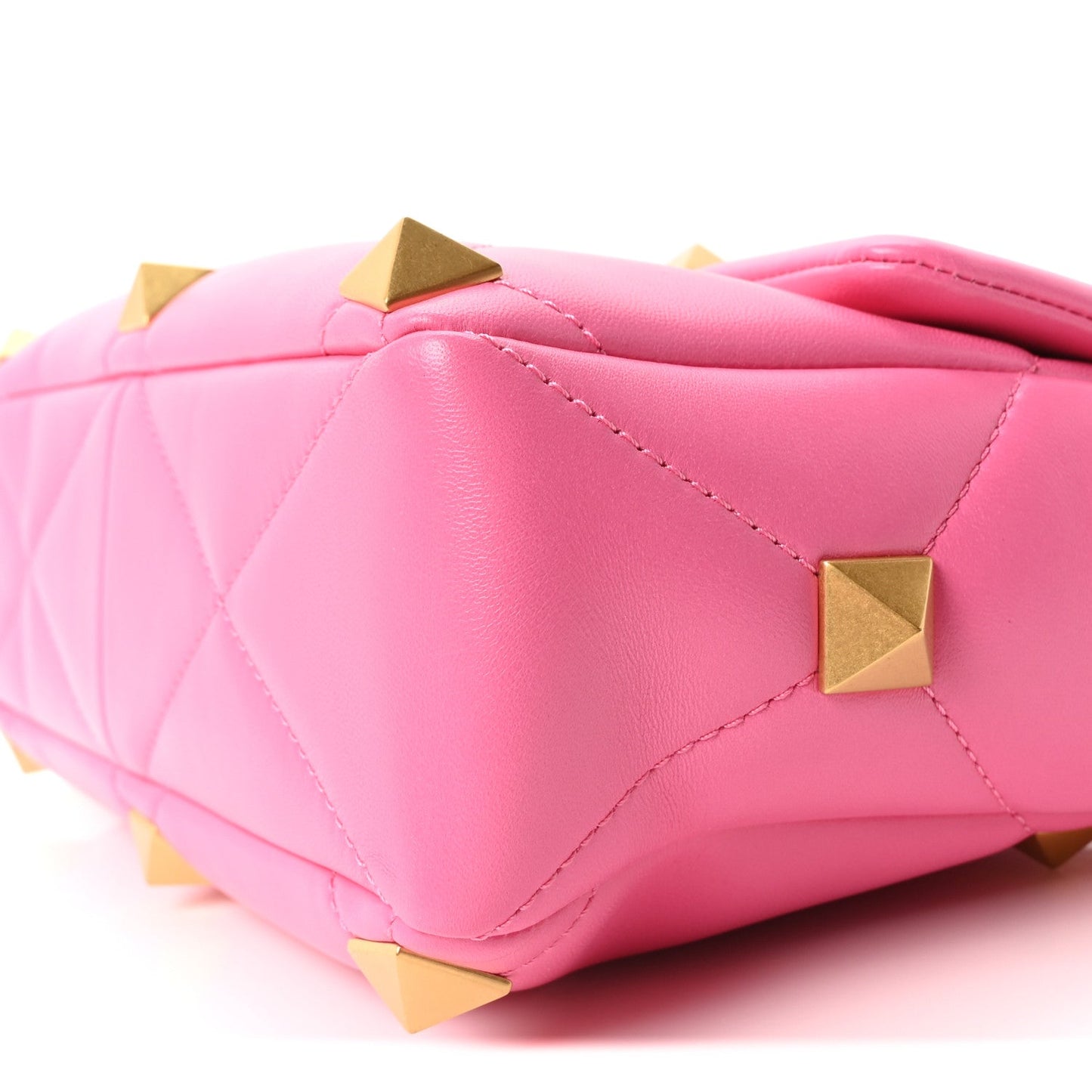 Valentino Garavani Nappa Large Roman Stud Shoulder Bag Feminine Pink