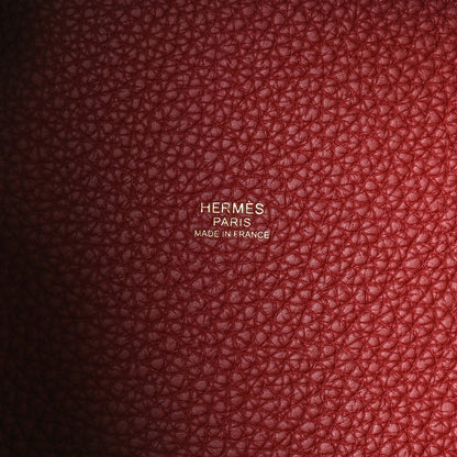 Hermes Taurillon Clemence Picotin Lock 22 MM Rouge H