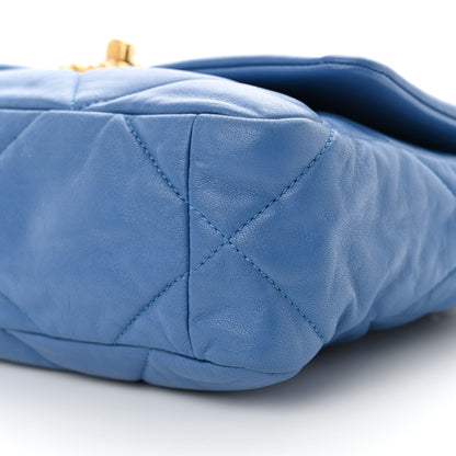Chanel Lambskin Quilted Medium Chanel 19 Flap Blue