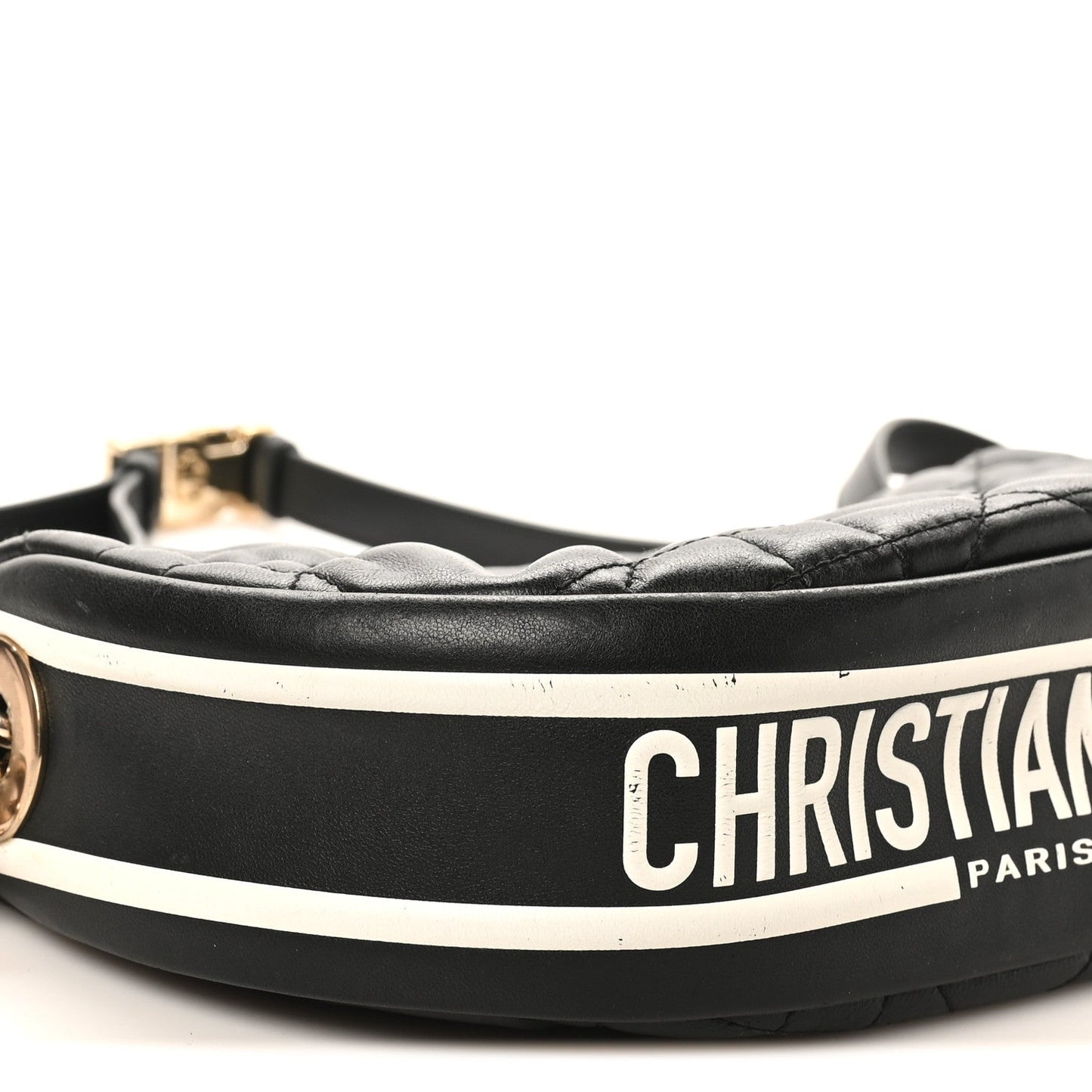 Christian Dior Lambskin Cannage Small Dior Vibe Hobo Bag Black