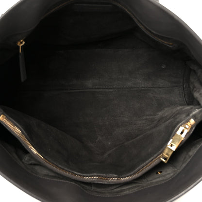 Saint Laurent Calfskin Large Sac de Jour Carryall Grey