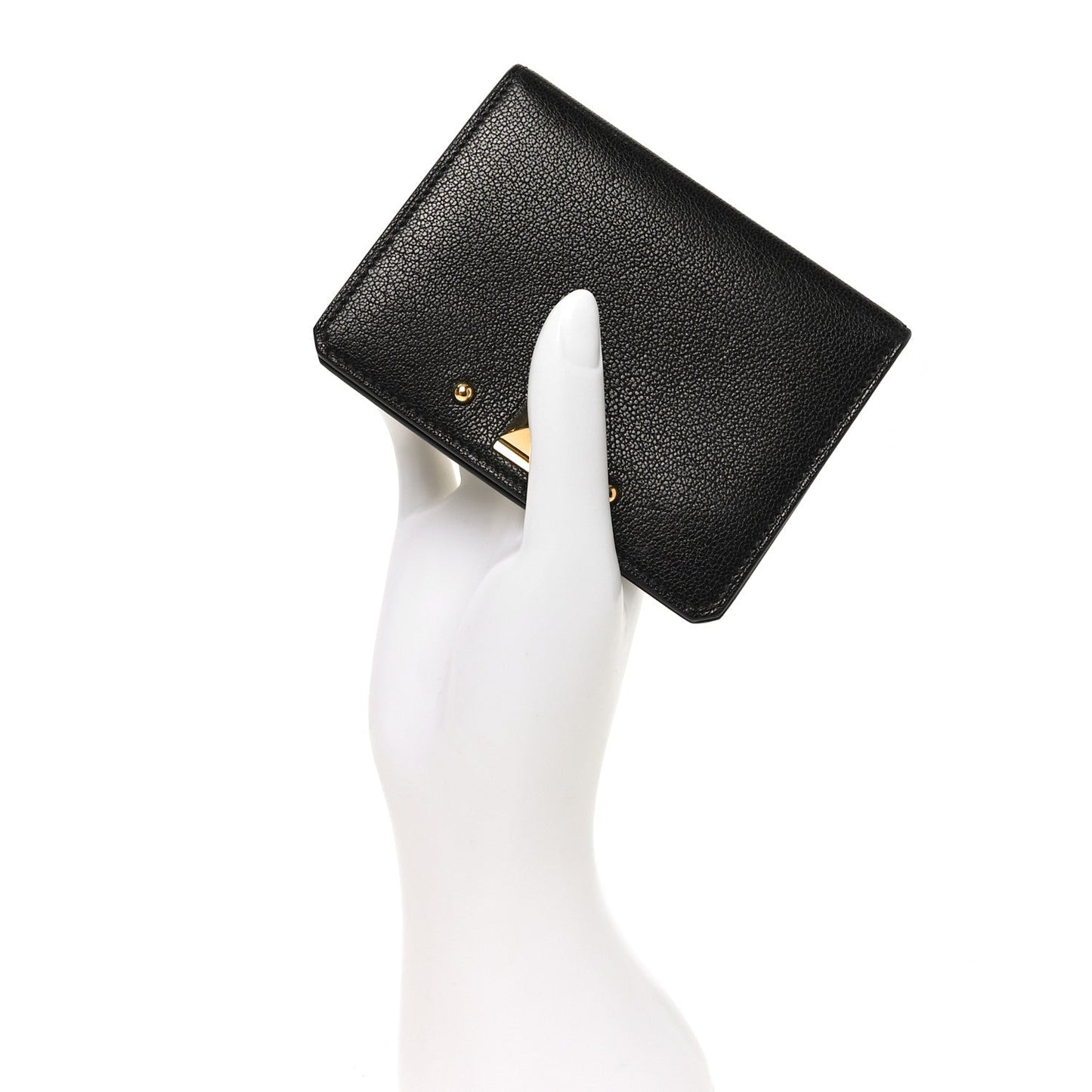 Hermes Chevre Mysore Medor Card Holder Black