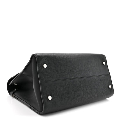 Christian Dior Grained Calfskin Large Diorever Flap Black