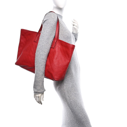 Gucci Guccissima Large Zippered Shopping Tote Red