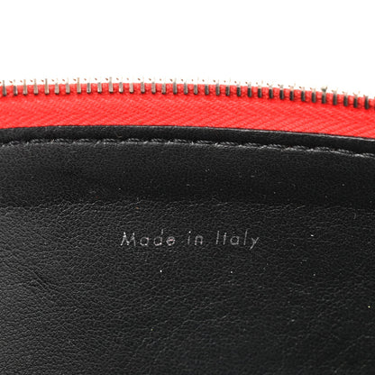 Celine Soft Grained Calfskin Cosmetic Pouch Bag Red