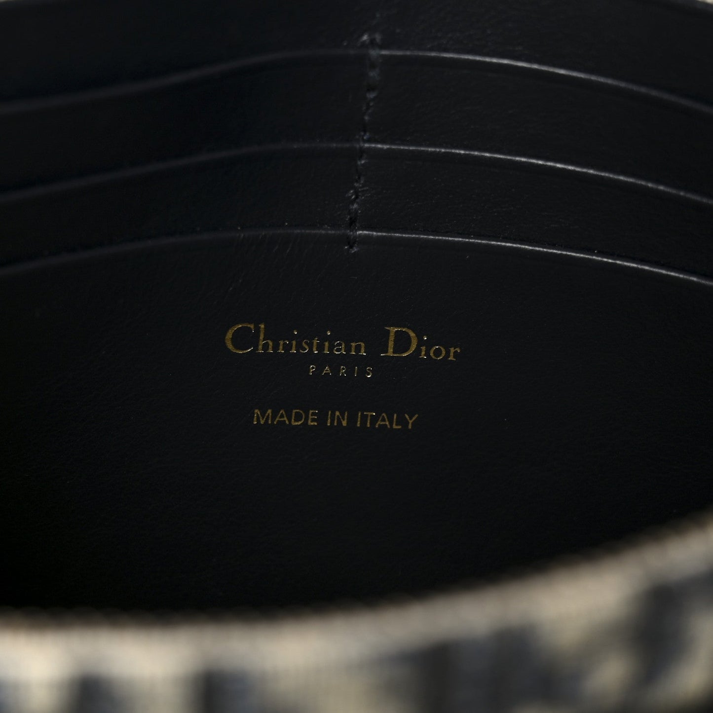 Christian Dior Oblique Saddle Chain Pouch Blue