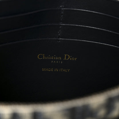 Christian Dior Oblique Saddle Chain Pouch Blue