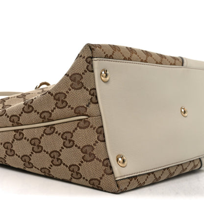 Gucci Monogram Medium New Britt Tote Off White