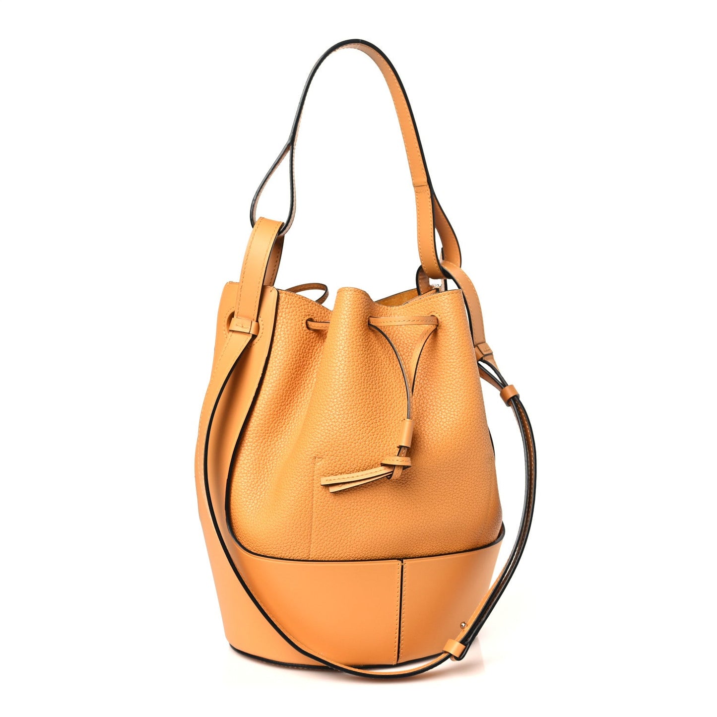 Loewe Grained Calfskin Medium Balloon Bag Saffron Yellow