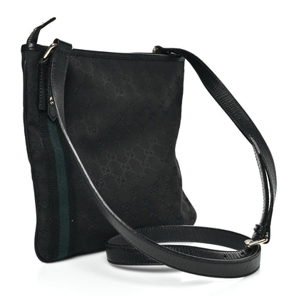 Gucci Monogram Web Jolicoeur Charms Messenger Bag Black